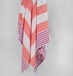 Mijölnir Sultan Toalla de playa fouta Fuchsia, White